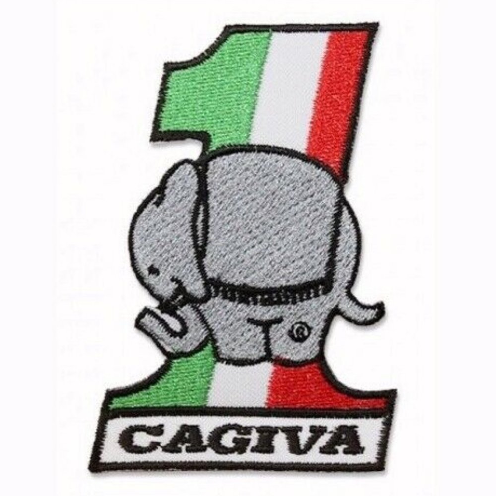 Cagiva Embroidered Iron-On Sew-On Motorcycle Patch - NEW